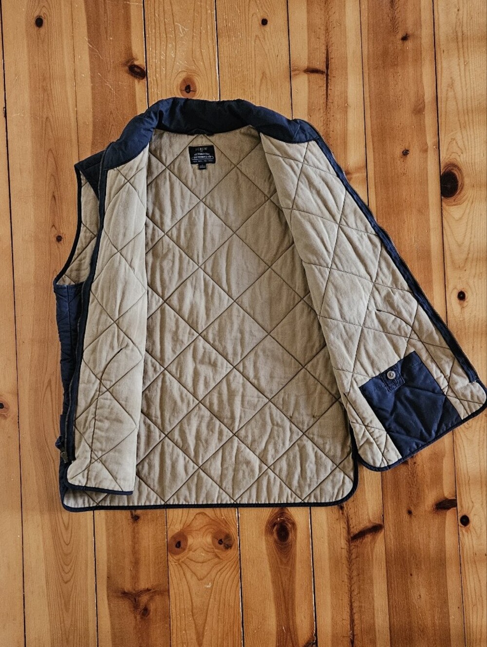 J. Crew Quilted Navy Blue Vest - Picture 3 of 4